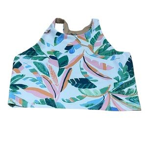Old Navy Girls Powersoft Sports Bra Tank Top Tropical Floral